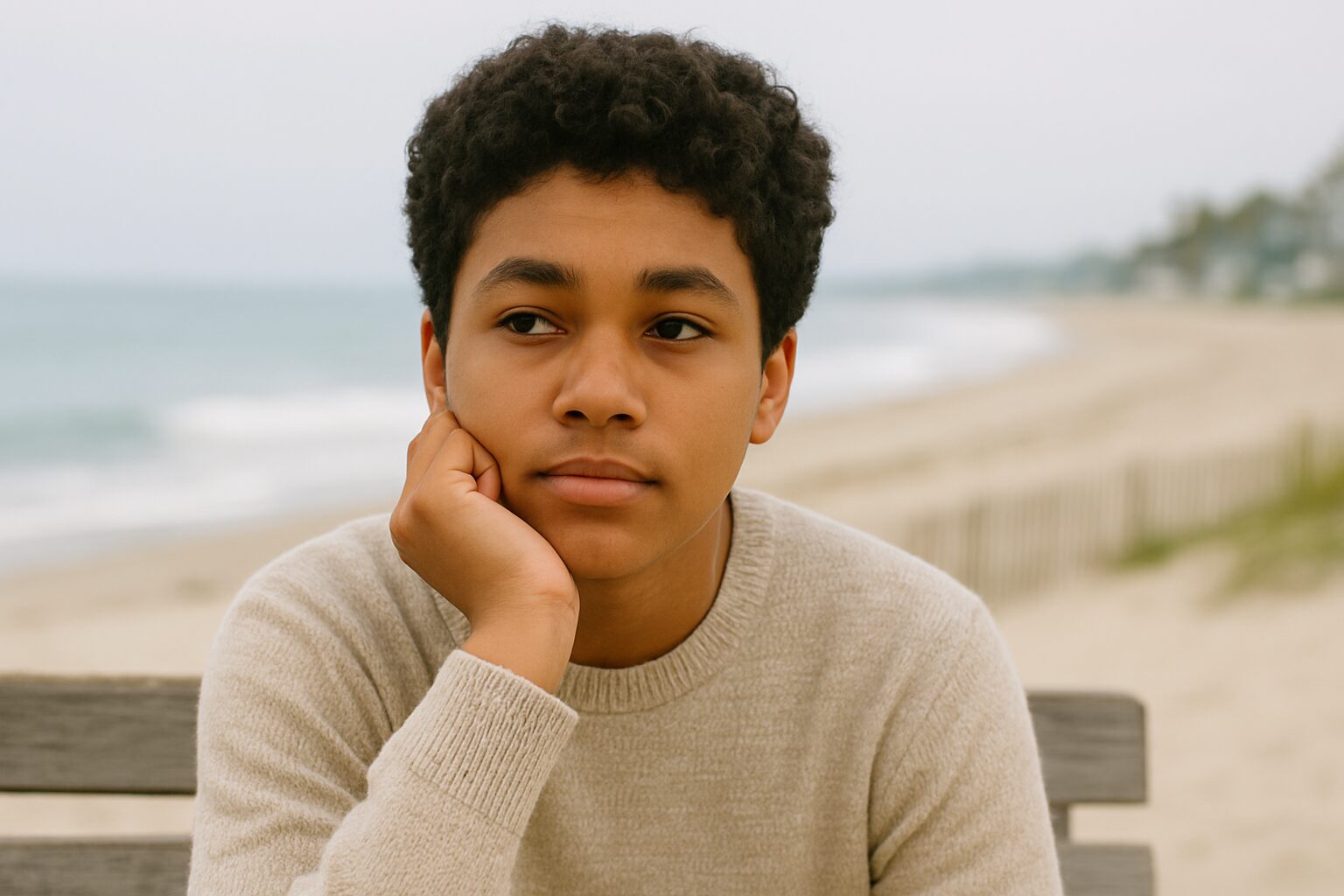 Anxious Teen Boy in Seal Beach