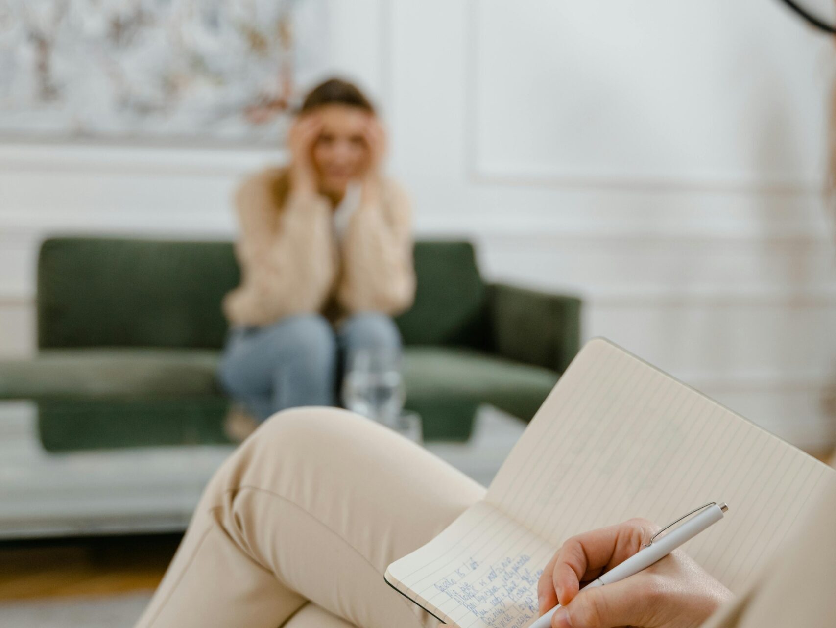 Woman preparing to bring up hurt feelings in therapy session in Seal Beach
