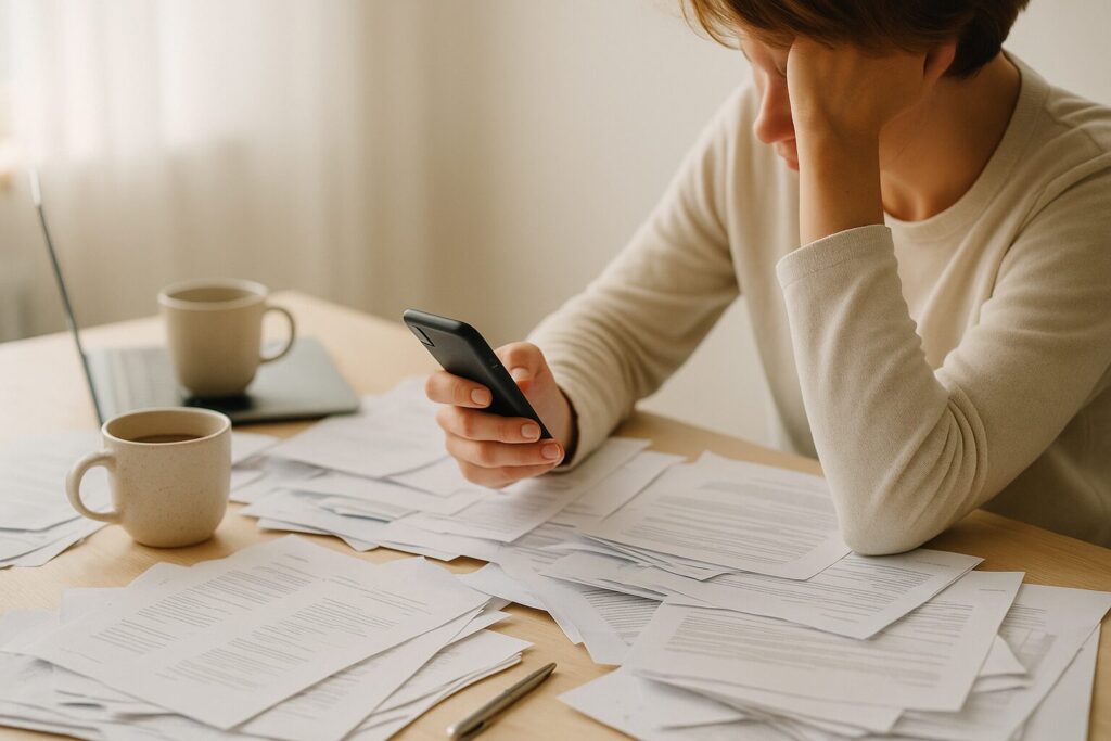 “Behavioral signs of stress like procrastination and phone scrolling”
